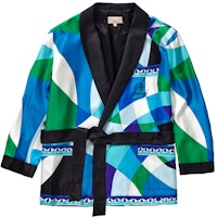 Supreme®/Emilio Pucci® Silk Smoking Jacket Blue Supreme®/Emilio Pucci® Silk Smoking Jacket Blue