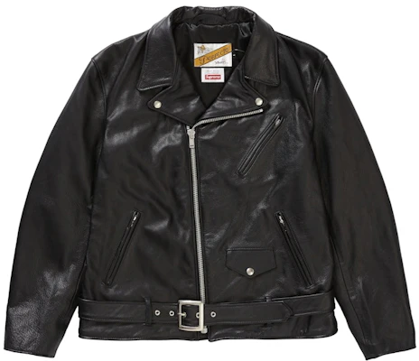 Jaket Kulit Hitam Supreme/Schott 'The Crow' Perfecto Order Jaket Kulit Hitam Supreme/Schott 'The Crow' Perfecto