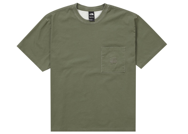 Supreme®/The North Face® Pigment Printed Pocket Tee Olive