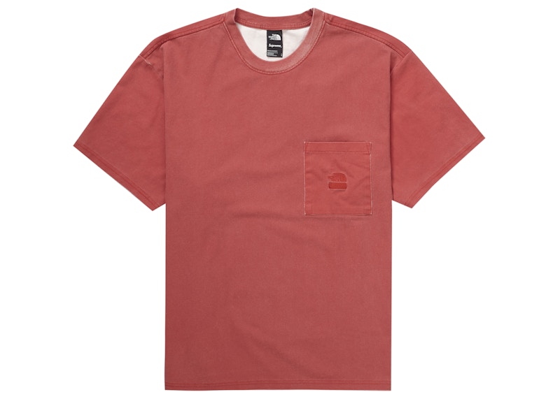 Supreme®/The North Face® Pigment Printed Pocket Tee Red