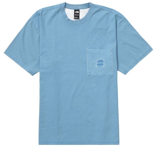 supreme-the-north-face-pigment-printed-pocket-tee-turquoise