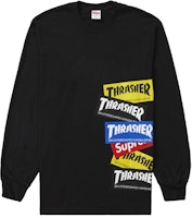 Supreme®/Thrasher® Multi Logo L/S Tee Black Supreme®/Thrasher® Multi Logo L/S Tee Black