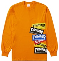 Supreme®/Thrasher® Multi Logo L/S Tee Orange