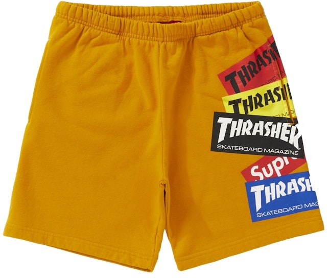 supreme-thrasher-multi-logo-sweatshort-gold