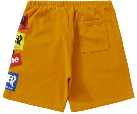 Supreme®/Thrasher® Multi Logo Sweatshort Gold Order Supreme®/Thrasher® Multi Logo Sweatshort Gold