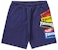 Supreme®/Thrasher® Multi Logo Sweatshort Washed Navy