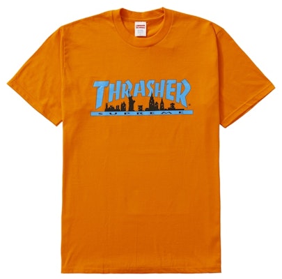 Supreme®/Thrasher® Skyline Tee Orange Buy Supreme®/Thrasher® Skyline Tee Orange