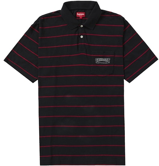 supreme-thrasher-stripe-polo-black