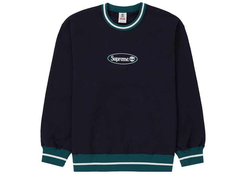 Buy Supreme®/Timberland® Crewneck Navy Biru Lelaki