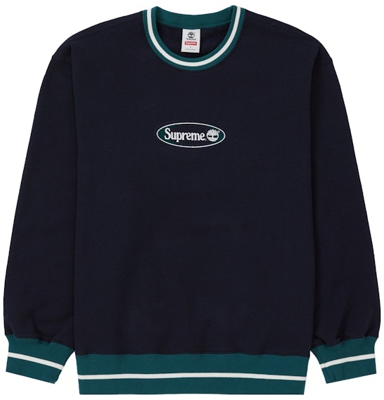 supreme-timberland-crewneck-navy