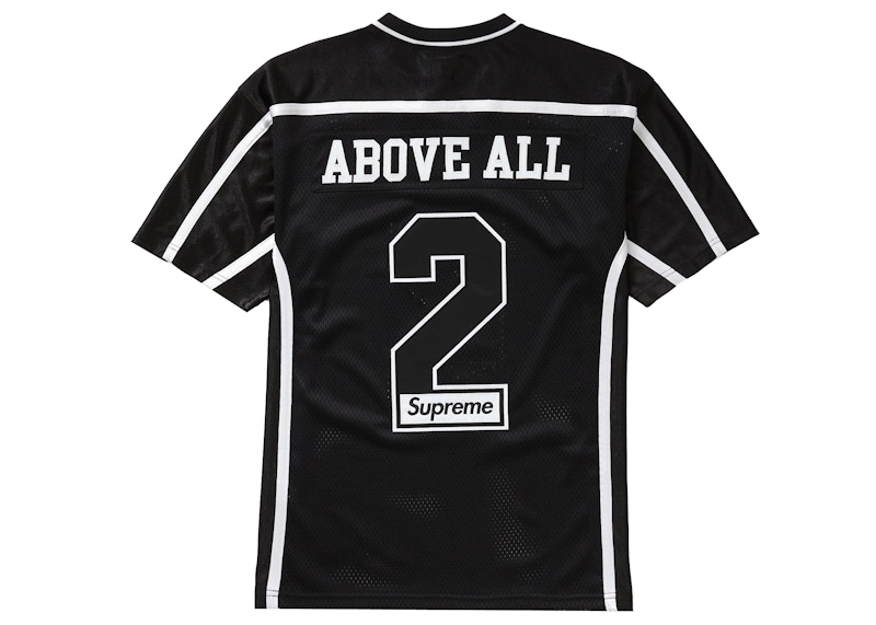Buy Supreme Above All Football Jersey Black - Novelship