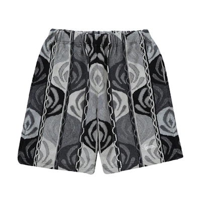 Supreme Abstract Textured Knit Short Black