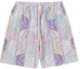 Order Supreme Abstract Textured Knit Short Pale Blue