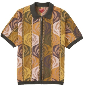 Supreme抽象纹理拉链Polo深橄榄绿 Buy Supreme抽象纹理拉链Polo深橄榄绿