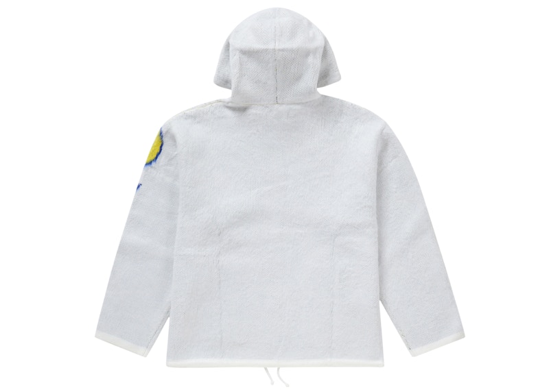 Supreme Accent Brushed Zip Up Hooded Sweater White 圖 2