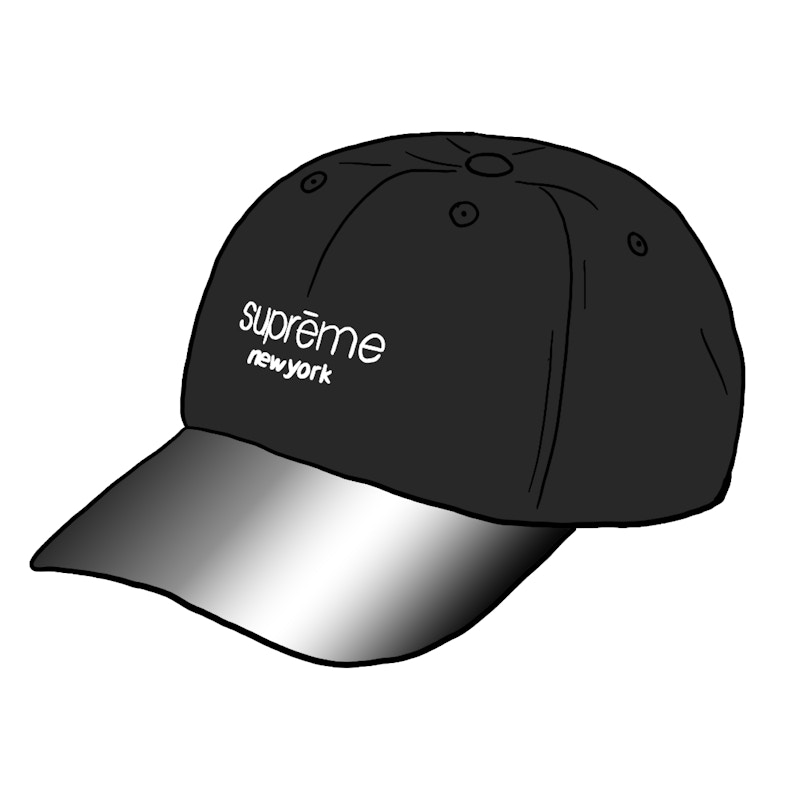 Buy Supreme 壓克力遮陽帽 6片式黑色