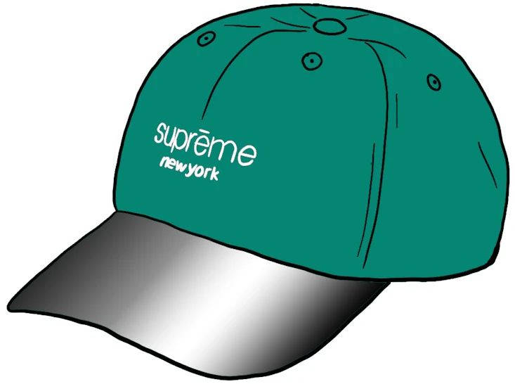 supreme-acrylic-visor-6-panel-green