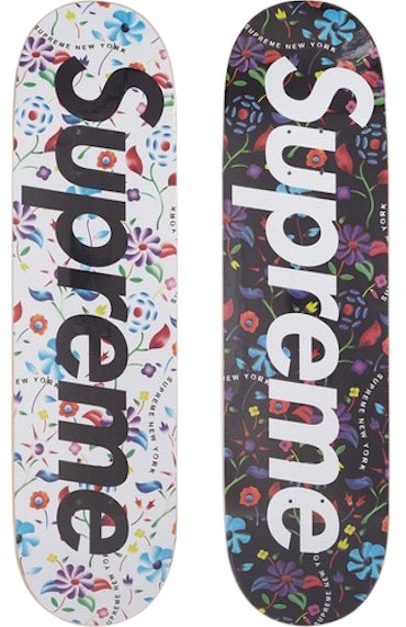 supreme-airbrushed-floral-skateboard-deck-black-white-set