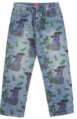 Supreme All Dogs Go To Heaven Loose Fit Jean Washed Indigo Buy Supreme All Dogs Go To Heaven Loose Fit Jean Washed Indigo