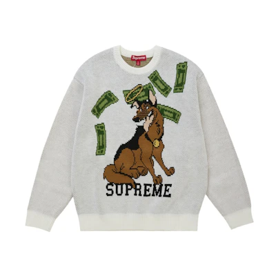 Supreme All Dogs Go To Heaven Sweater White