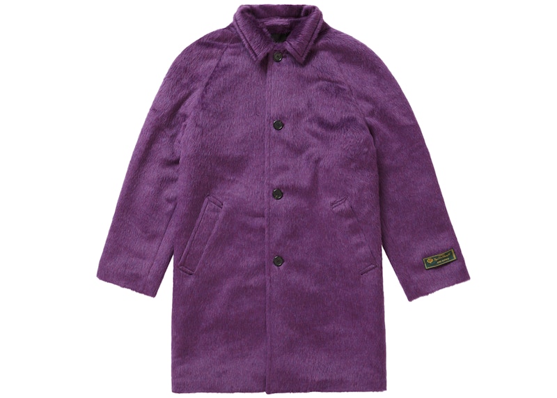 Supreme Alpaca Overcoat Purple