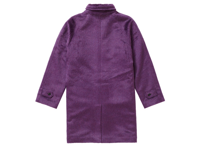 Lookbook Supreme紫色羊驼大衣