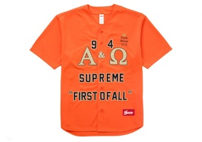 Supreme Alpha Omega Baseball Jersey Orange Supreme Alpha Omega Baseball Jersey Orange