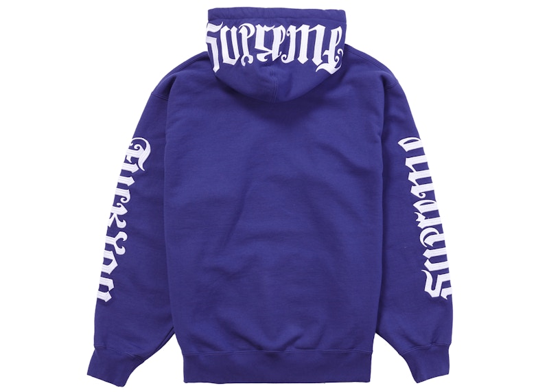 Supreme Ambigram Hooded Sweatshirt Washed Navy 圖 2