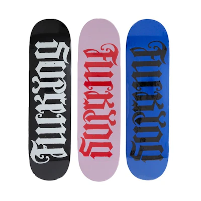 Supreme Ambigram Skateboard Deck Set Multicolor