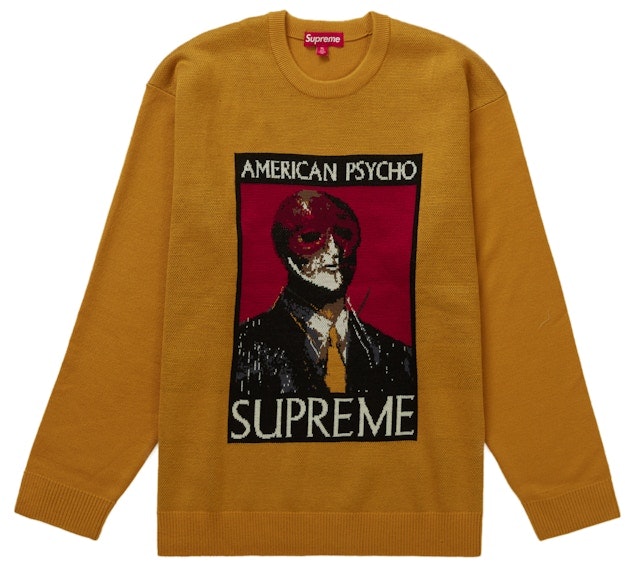 supreme-american-psycho-sweater-yellow