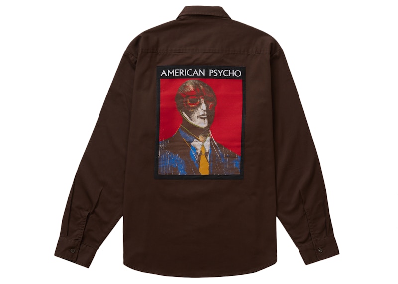 Supreme American Psycho Work Shirt Brown