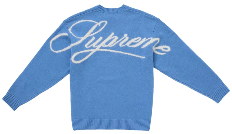 supreme-angora-script-sweater-light-blue