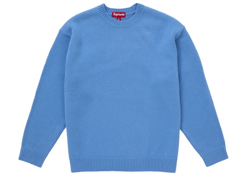 Order Supreme Angora Script Sweater Biru Muda