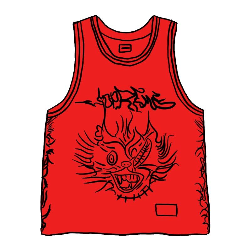 Buy 至尊動物籃球背心紅色