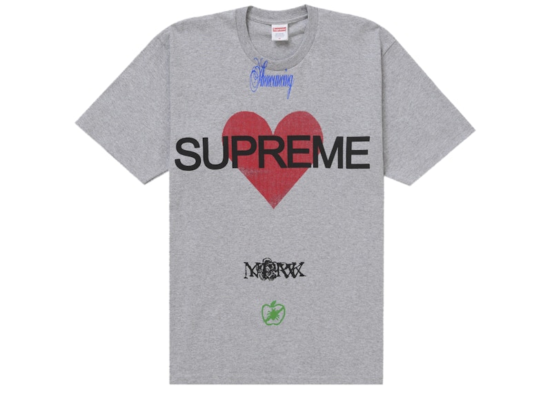 Buy Supreme Camiseta Anunciando Heather Gris