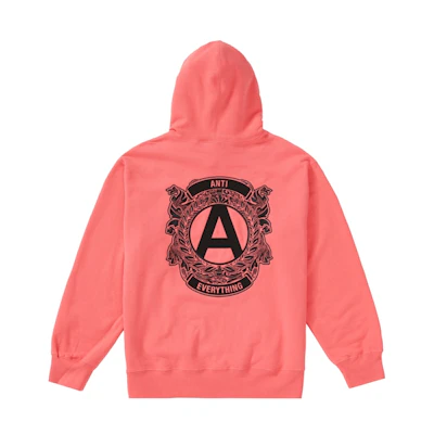 Supreme Anti Hooded Sweatshirt Bright Coral