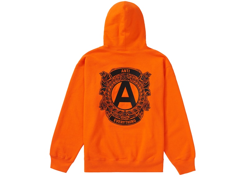 Supreme Anti Hooded Sweatshirt Orange