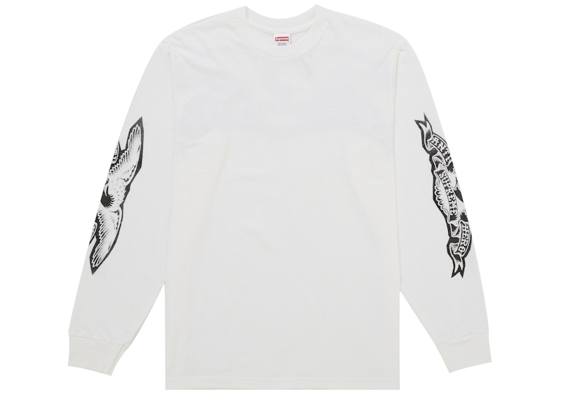 Order 슈프림 안티히어로 이글 긴팔 티 화이트