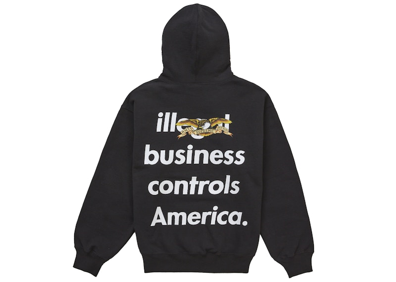 Supreme ANTIHERO Hooded Sweatshirt (FW25) Black 圖 2