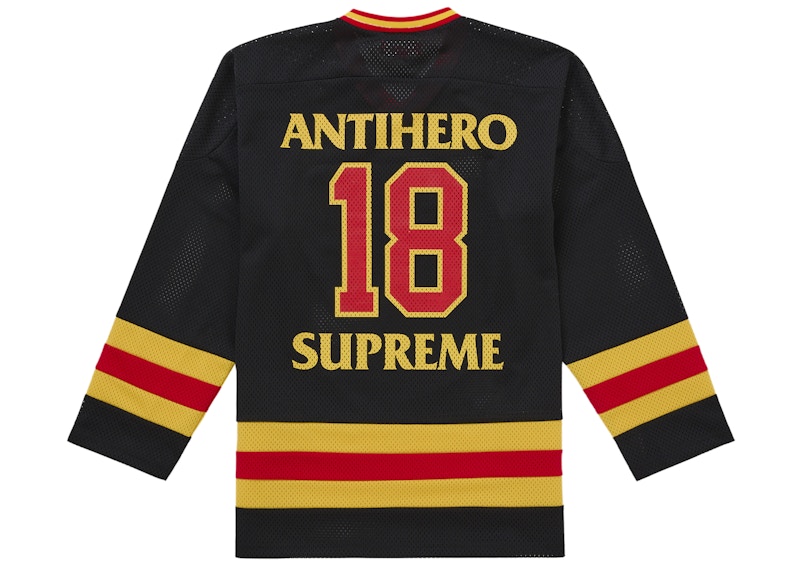 Order 슈프림 안티히어로 오지 하키 저지 블랙