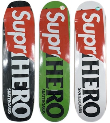 Supreme Antihero Supr-hero Skateboard Deck Black/Green/White Set Buy Supreme Antihero Supr-hero Skateboard Deck Black/Green/White Set