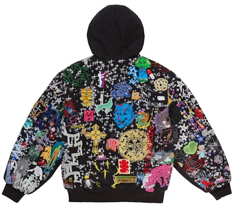 Supreme AOI Embroidered Hooded Work Jacket Black Buy Supreme AOI Embroidered Hooded Work Jacket Black