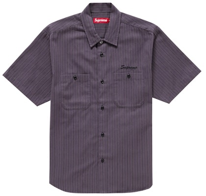 Supreme AOI Eyes S/S Work Shirt Stripe Buy Supreme AOI Eyes S/S Work Shirt Stripe