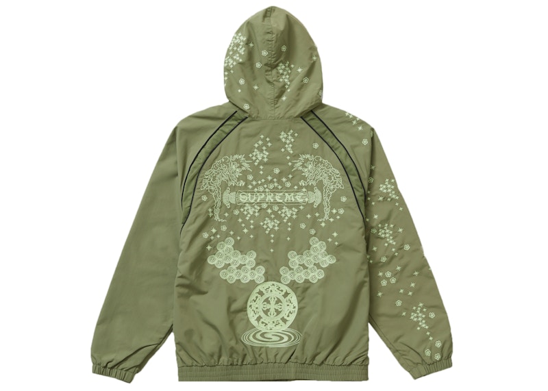 Buy Supreme AOI Glow-in-the-Dark Track Jacket 'Olive' - Novelship