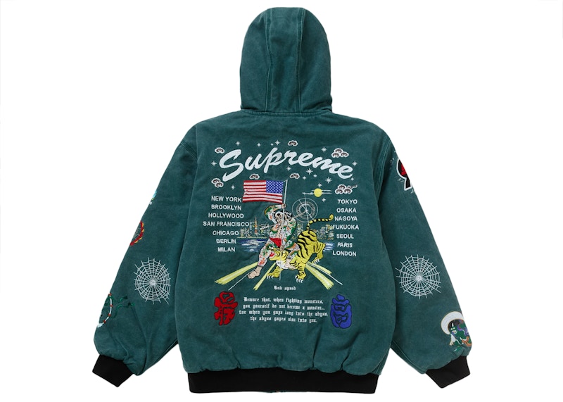 Supreme AOI Hooded Work Jacket Teal 圖 3