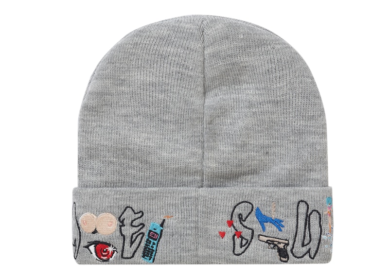 Supreme AOI Icons Beanie Heather Grey 圖 2
