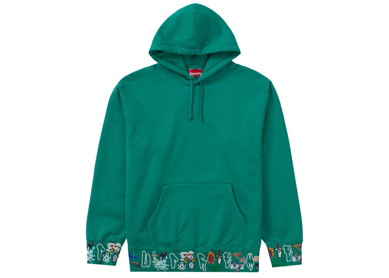Buy Supreme AOI Icons Hoodie Sweatshirt Biru Tua