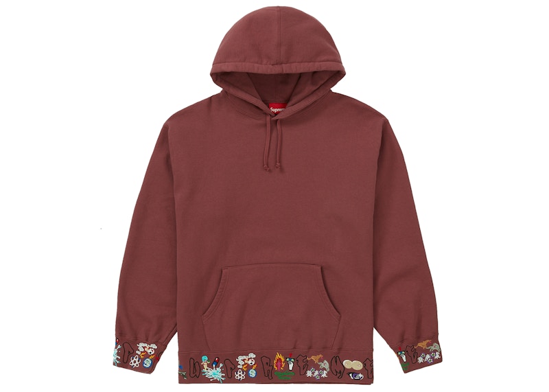 Supreme AOI Icons Hooded Sweatshirt Plum