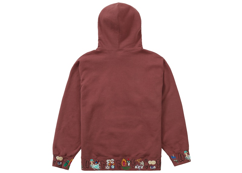 Supreme AOI Icons Hooded Sweatshirt Plum 圖 2
