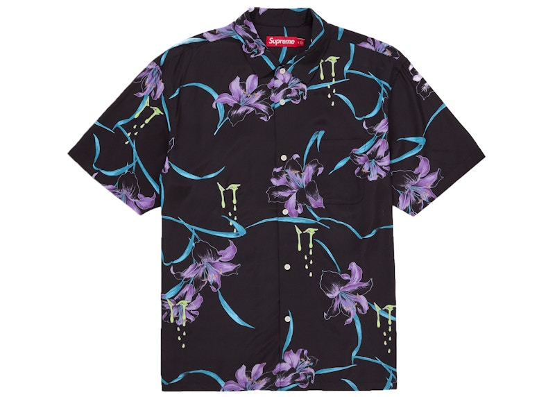 Supreme AOI Lilies S/S Shirt Black
